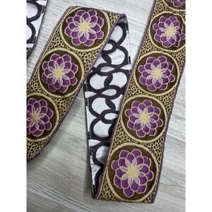 Hadley Pollet Zinnia Belt Purple/Brown Reversible Belt Medium-40”, EUC